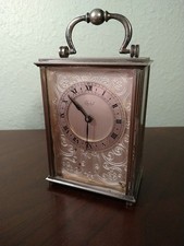 6" Imhof 15 Jewels Swiss Carriage Clock Desk Tabletop Mechanical 