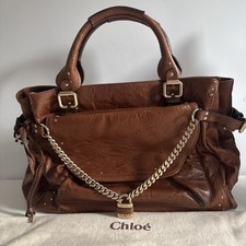 Chloe Paddington Large Tote (Weekend Bag) In Brown Leather Used Twice