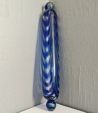 Antique Victorian Nailsea Blue