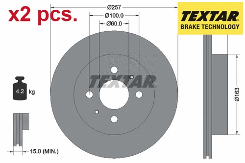 Pcs front brake - brake, set