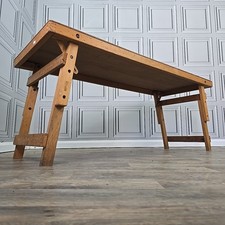 Vintage Folding Trestle Table