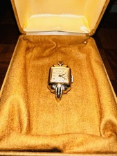 Vintage Ingersoll 15 Jewels Ladies Gold Tone Watch Art Deco Untested