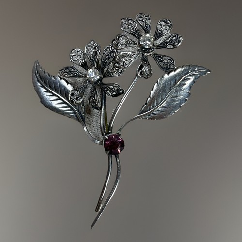 Vintage silver tone filigree - silver,