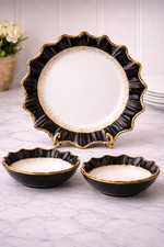 Black Gold Dinner Set Elegant