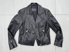 All Saints Dalby Lamb Napa Leather Biker Jacket Size 10 £349 Worn x8 Slim Fit