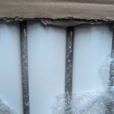 DESIGNER WHITE VERTICAL SINGLE OVAL TUBED RADIATOR 635X413X56MM RRP £225