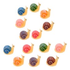  14 Pcs Micro Landscape Animal Ornaments Garden Statue Snail Figurine
