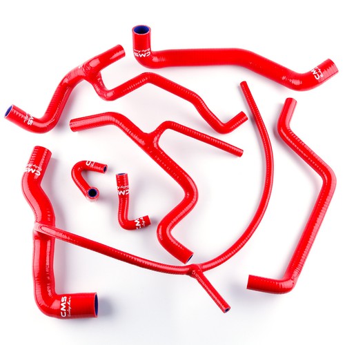 Red silicone coolant radiator - red,