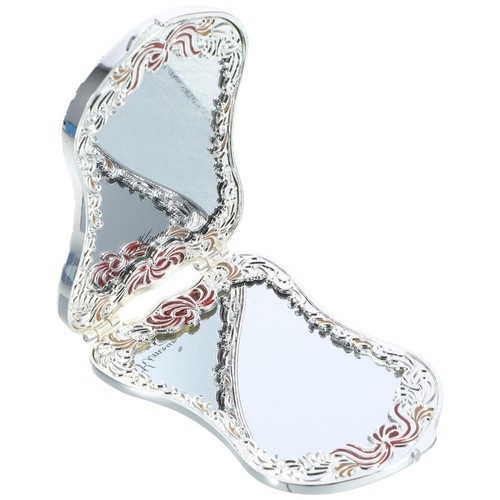 Small antique compact mirror - small,
