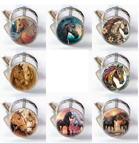Horses keyring choose design - keyring,