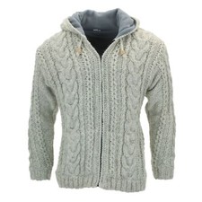 Knitted Wool Hooded Jacket