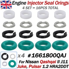 FOR NISSAN Qashqai II J11 JUKE PULSAR PETROL 1.2 HRA2DDT INJECTORS SEAL ORING 16