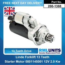 Starter Motor For Linde Forklift With VW engine  0001153008 0001145001 12V 13T