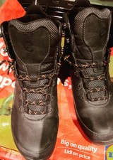 Ecco Biom Natural Motion Mid Leather Walking Boots Size Eur 39 Uk 6 Black