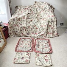 Dorma V&A Kalamkari Red Floral 2 Curtains Pencil Pleat Indian + 4 Cushion Covers