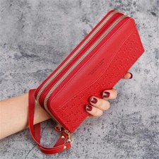 UK Ladies PU Wallet Long Purse Phone Card Holder Case Clutch Large Capacity