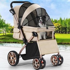 YITAHOME Pet Buggy  Reversible Handle, Foldable Dog Stroller for medium to dog