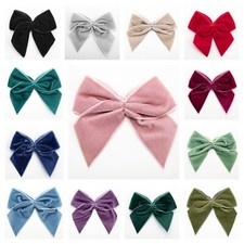 Large Velvet Bows 10cm Wide Self Adhesive Pre Tied 38mm Ribbon Bow Wedding Craft
