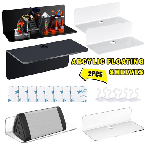 2pcs acrylic floating shelves - 2pcs,