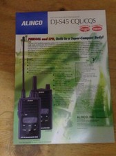 Alinco DJ-S45T/E/S45  product leaflet genuine  1 page- double sided in colour