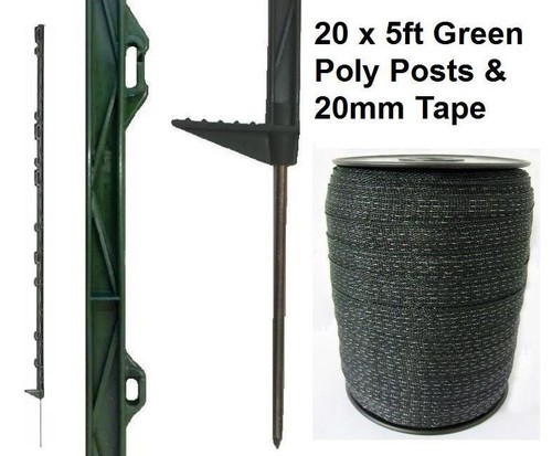 Green 5ft posts 20mm - x,