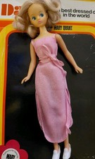Daisy Doll In Pink Shimmer Maxi Dress & White Shoes Vintage 1970s Mary Quant