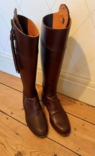 Fairfax Favour Regina Mahogany Leather Tall Boots UK 7 EU 40
