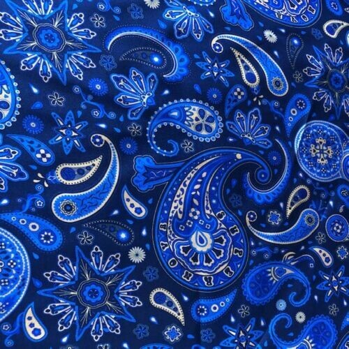 Blue gold paisley 100 pure - paisley,