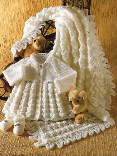 Baby shawl matinee coat - baby, shoes