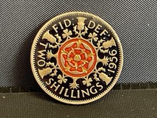 1956 Two Shillings Enamelled
