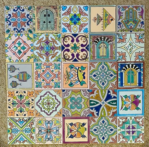 Lot hand painted - 25,