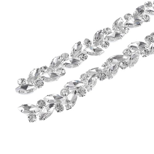 Crystal rhinestone trim close - crystal,