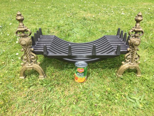 Fire grate basket dogs - dogs, cast
