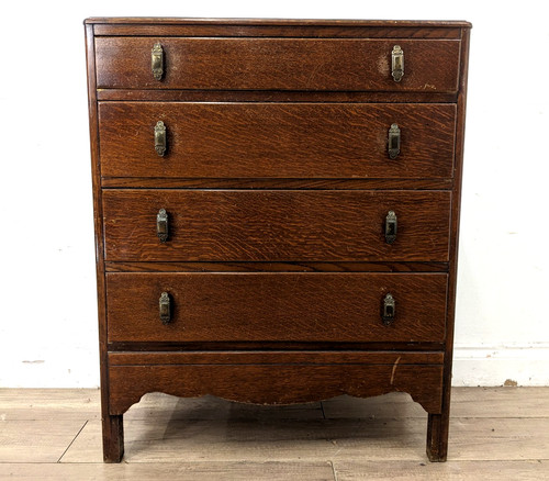 Chest drawers vintage - chest, oak