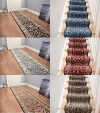 New Hallway Runner Rug Mats Cut To Any Length Stairway Carpet Black Grey