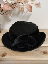 LAURA ASHLEY HAT BLACK 100%