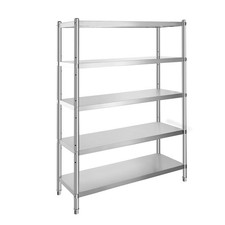 Uimoso 5-Tier Stainless Steel Storage Rack 48x18.5 Inch Kitchen Shelving Unit