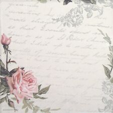 4x Single Paper Napkins for Decoupage and Party - Love Letter Vintage