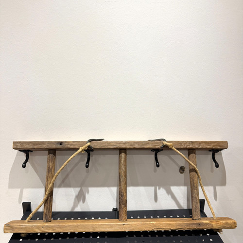 Rustic wooden ladder coat rack - ladder,