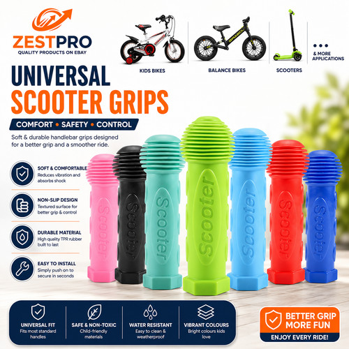 Scooter handle bar grips - 2x, t-bar