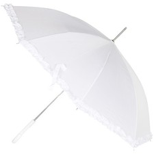 Ladies Wedding Umbrella Vintage Frill Bridal Parasol Auto Open Brolly Canopy