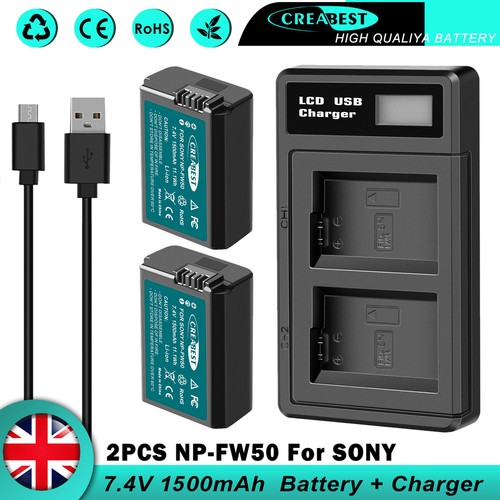 Fw50 battery dual - 2x, np-fw50