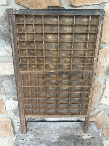 Antique wooden printers drawer - antique,
