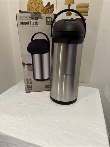 Thermos style pump flask hot - flask,