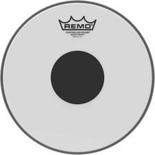 Remo 18" Controlled Sound Smooth White Drum Head, Black Dot