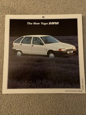 Yugo Sana 1.4 L 1990 UK Market Foldout Sales Brochure