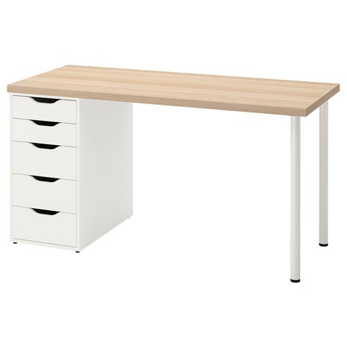 Ikea desk with storage drawers - with,