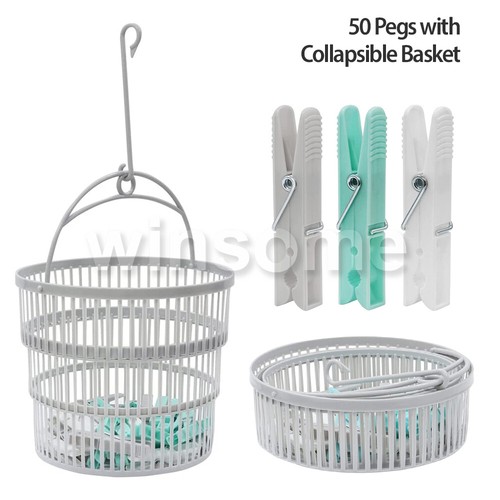 Collapsible peg baskets with - collapsible,