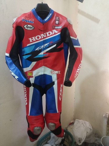 Honda motorbike leather suit - motorbike,