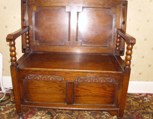Monk bench oak - bench, in